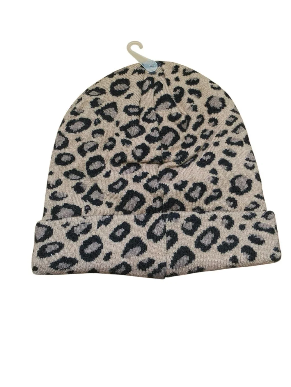 Capelli New York Womems Loepard Print Beanie Hat Nwt